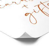 ハロウィーンの赤ちゃんシャワーカードとギフトサイン ポスター (角)