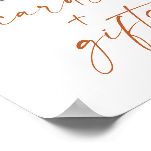 ハロウィーンの赤ちゃんシャワーカードとギフトサイン ポスター (角)