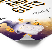 ハロウィーンの赤ちゃんシャワーカードとギフトサイン ポスター (角)