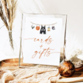 ハロウィーンの赤ちゃんシャワーカードとギフトサイン ポスター