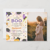 ハロウィーンの赤ちゃんシャワーパーティー写真 招待状 (正面)