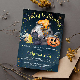 ハロウィーンの赤ちゃんシャワーベビーが醸造している 招待状