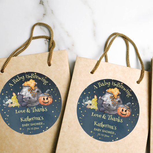 ハロウィーンの赤ちゃんシャワーベビーは恵まれている ラウンドシール