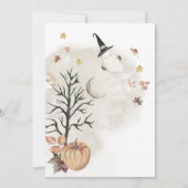 ハロウィーンの赤ちゃんシャワー少しブーはほとんど期限 招待状 (裏面)