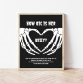 ハロウィーンの赤ちゃんシャワー彼女の腹のサインはどれくらい大きい ポスター