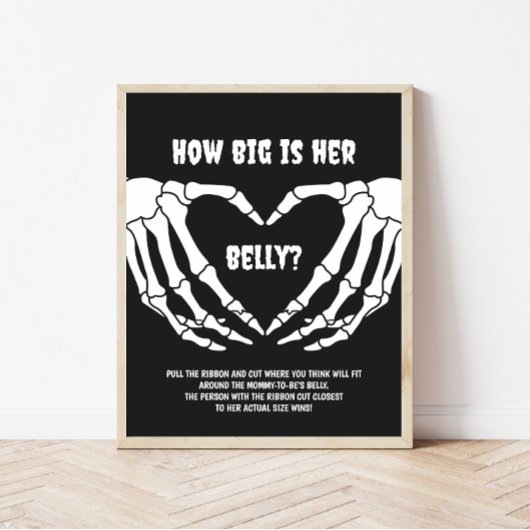 ハロウィーンの赤ちゃんシャワー彼女の腹のサインはどれくらい大きい ポスター