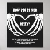 ハロウィーンの赤ちゃんシャワー彼女の腹のサインはどれくらい大きい ポスター (正面)