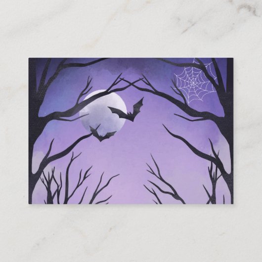 ハロウィーンの赤ちゃんシャワー本ベビー挿入カード エンクロージャーカード (裏面)