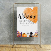 ハロウィーンの赤ちゃんシャワー歓迎サイン ポスター