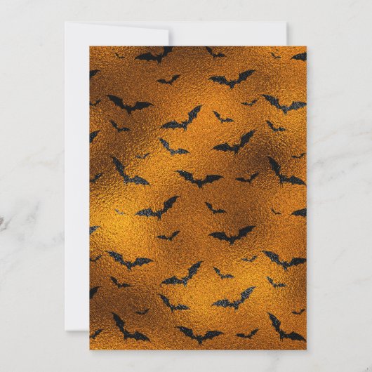 ハロウィーンの赤ちゃんシャワー衣装パーティー 招待状 (裏面)