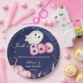 ハロウィーンの赤ちゃんシャワー食器かわいいブーを覗く ペーパープレート (パーティー)