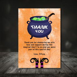 ハロウィーンの赤ちゃんシャワー サンキューカード