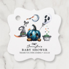 ハロウィーンの赤ちゃんシャワー フェイバータグ