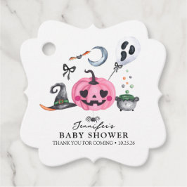 ハロウィーンの赤ちゃんシャワー フェイバータグ