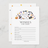 ハロウィーンの赤ちゃんシャワー、ベビーの願い ノートカード (正面/裏面)