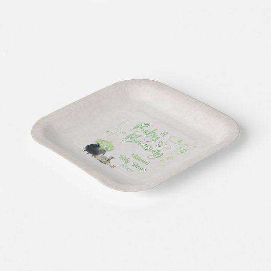 ハロウィーンの赤ちゃんシャワー ペーパープレート (傾斜あり)