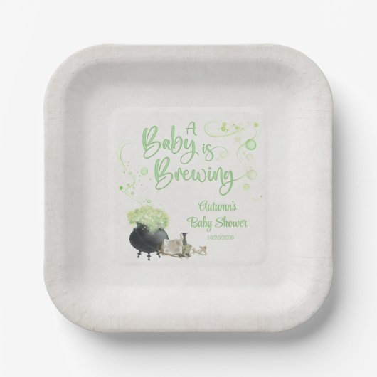 ハロウィーンの赤ちゃんシャワー ペーパープレート (正面)