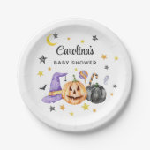 ハロウィーンの赤ちゃんシャワー ペーパープレート (正面)