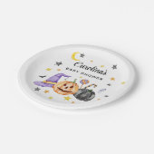 ハロウィーンの赤ちゃんシャワー ペーパープレート (アングル)