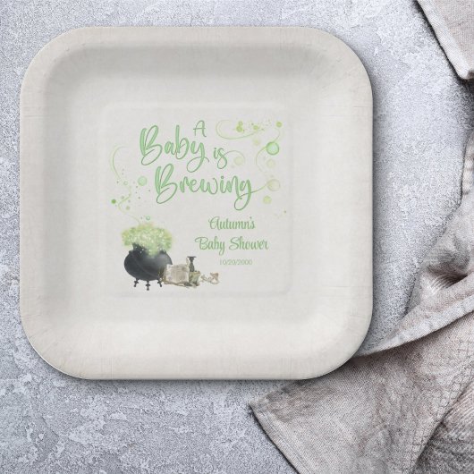 ハロウィーンの赤ちゃんシャワー ペーパープレート