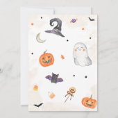 ハロウィーンの赤ちゃんシャワー 招待状 (裏面)