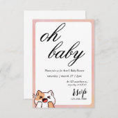 ハロウィーンの赤ちゃんシャワー 招待状 (正面/裏面)