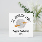 ハロウィーンの輝く満月パーソナライズドネーム シーズンカード (スタンド正面)