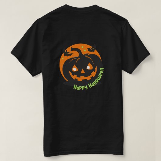 ハロウィーンの隅々は恐怖でいっぱいになっている Tシャツ (デザイン裏面)