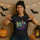 ハロウィーンの面白いミスマッチモンスター Tシャツ
