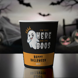 ハロウィーンの面白い幽霊のダジャレ「ブーに会いに来ただけ」 紙コップ