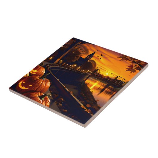 ハロウィーンの風景2 タイル (側面)