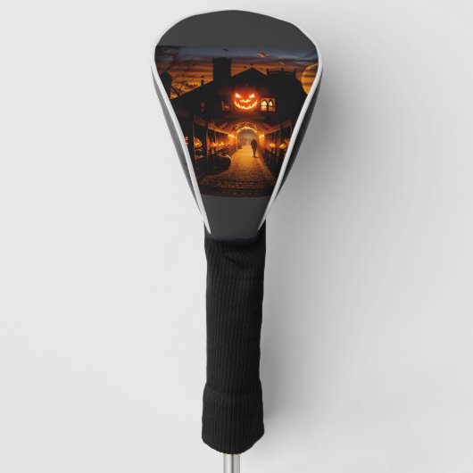 ハロウィーンの風景5 ゴルフヘッドカバー (正面)