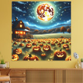 ハロウィーンの風景 キャンバスプリント (インサイチュ (リビング))