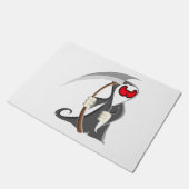 ハロウィーンの骨格死 ドアマット (アングル)