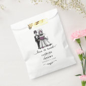 ハロウィーンの骨格紫の愛は甘い フェイバーバッグ (封をした状態)