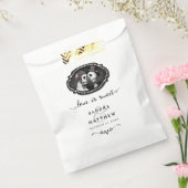 ハロウィーンの骨格黒白の愛は甘い フェイバーバッグ (封をした状態)