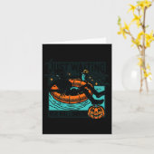 ハロウィーンの骨組リラックスみ騒ぎを待つ カード (黄色い花)