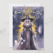 ハロウィーンの魔女たちと一緒にブンコを楽しもう！ Throw The Dice Witches Oc 招待状 (正面)