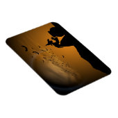 ハロウィーンの魔女とこうもり マグネット (右側)