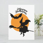 ハロウィーンの魔女とこうもり、魔女 カード (スタンド正面)