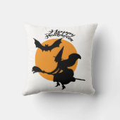 ハロウィーンの魔女とこうもり、魔女 クッション (裏面)