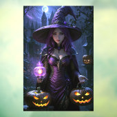 ハロウィーンの魔女とジャック・オランタン ウィンドウサイン (シート3)
