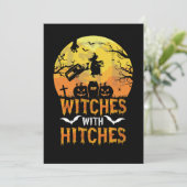ハロウィーンの魔女とヒッチンキャンピングキャンパー 招待状 (スタンド正面)