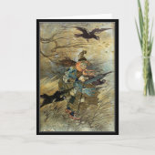 ハロウィーンの魔女とブロムチャールズ・フォーカード カード (正面)