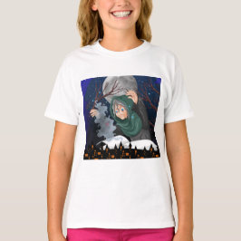 ハロウィーンの魔女と幽霊の家の不気味な夜🌙 Tシャツ