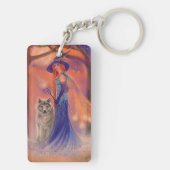 ハロウィーンの魔女と狼Renee Lavoie著 キーホルダー (裏面)