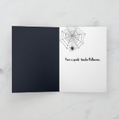 ハロウィーンの魔女と猫を杖で カード (内部)