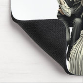 ハロウィーンの魔女と男の子:暗い魔法デュオ マウスパッド (コーナー)