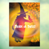 ハロウィーンの魔女と黒の鳥のトリックまたはツイート ウィンドウサイン (シート3)