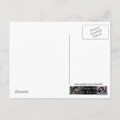 ハロウィーンの魔女と黒猫ファンタジーアート ポストカード (裏面)